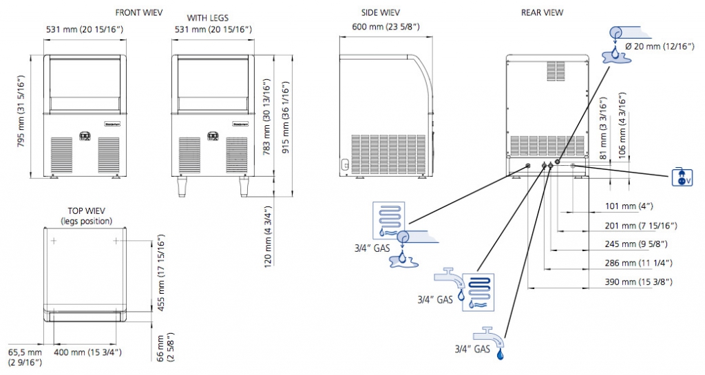 Scotsman ACM 87 Self Contained Super Cuber Ice2o Ice Machines