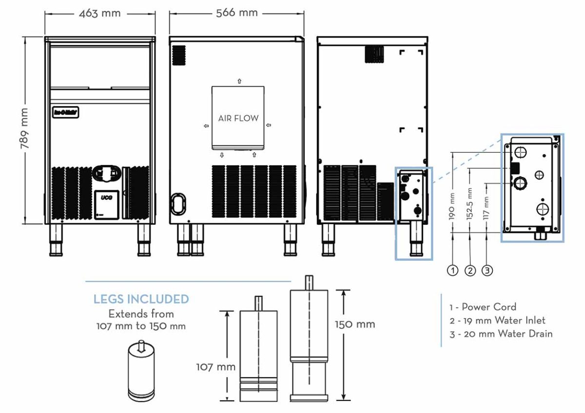 IceoMatic UCG135A Ice2o Ice Machines